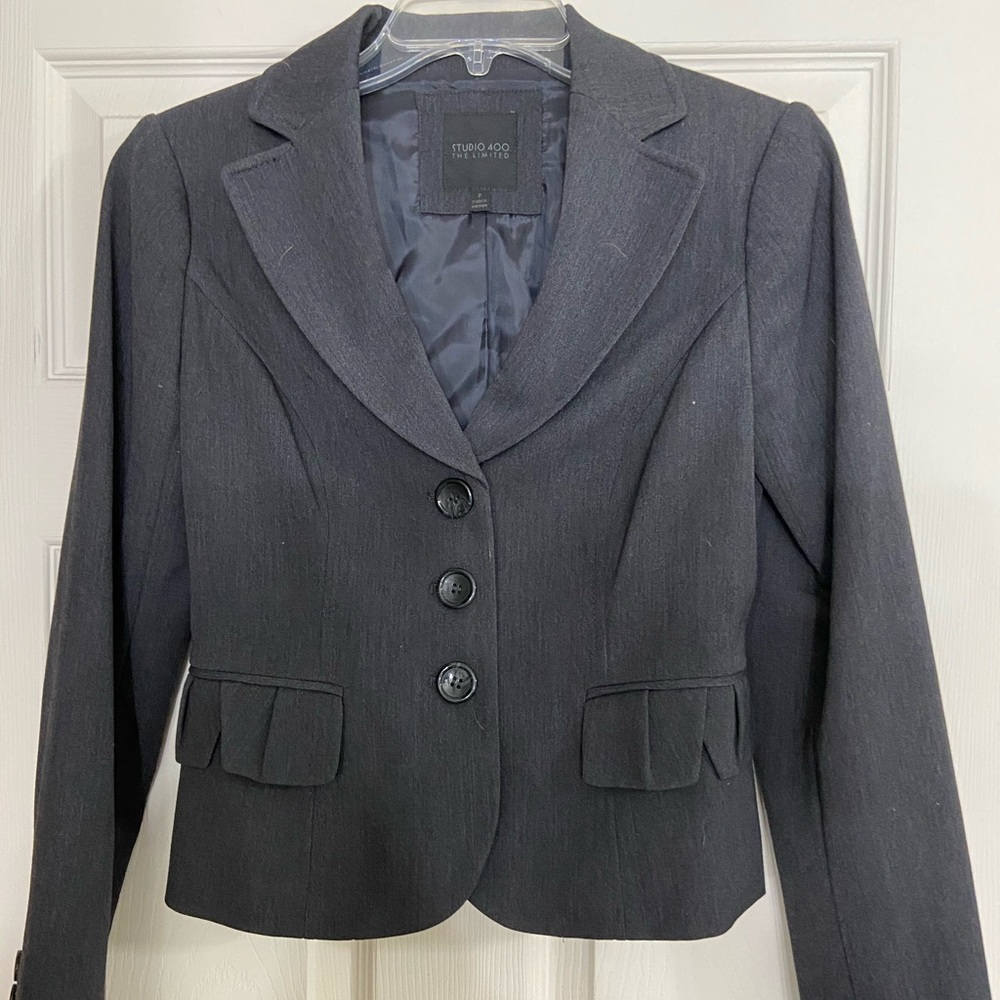 The Limited Dark grey jacket with skirt